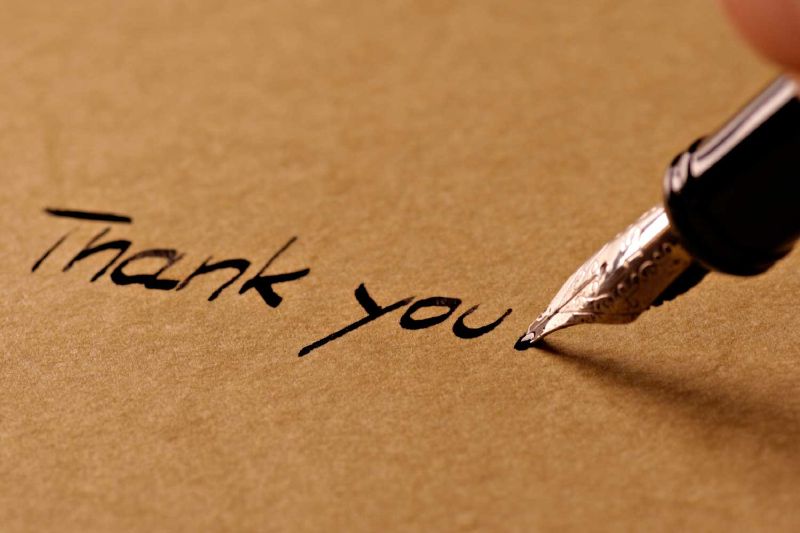Perfect advice for your next thank you note